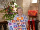 Yvonne Bell with som eof her paintings